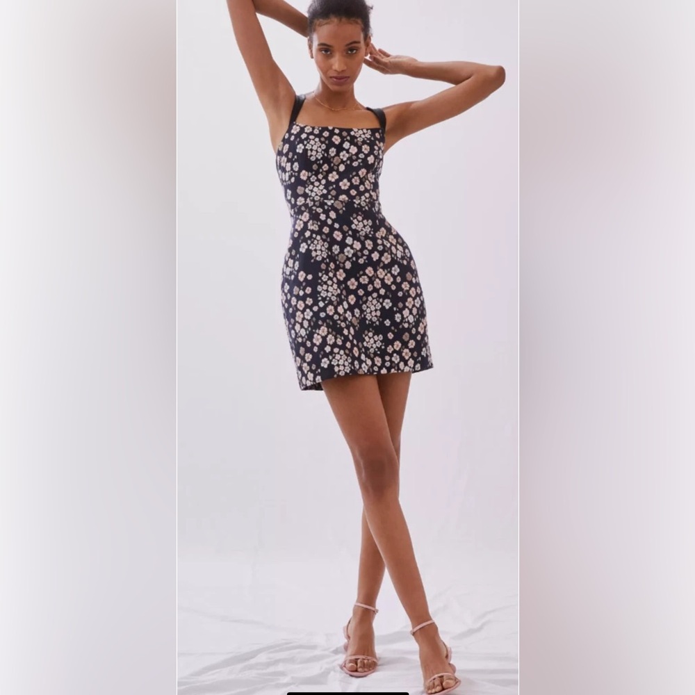 Maeve jacquard Floral Mini Dress size 6